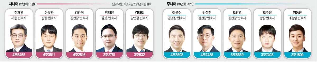 '세종 M&A 야전 사령관' 장재영 1위…라이징 스타는 이윤수